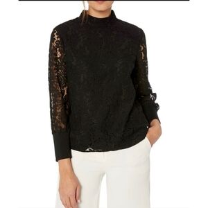 Ted Baker Dilly Lace Top in Black
